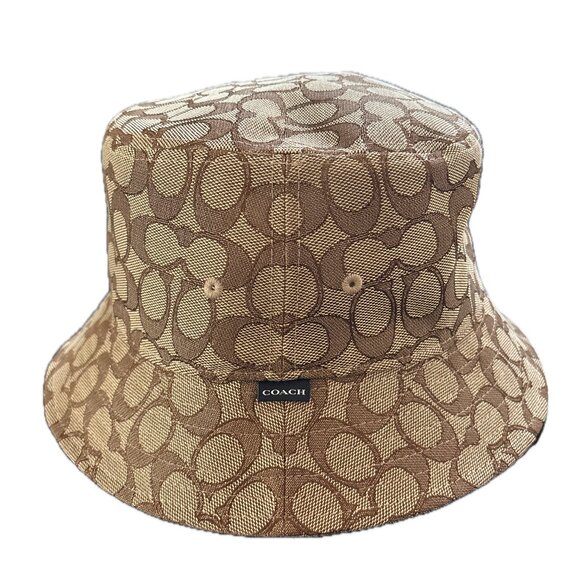 Coach Signature Bucket Hat Tan M/L NWT - Picture 1 of 2